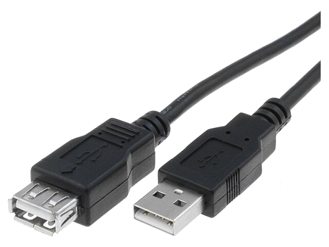 Kabel; USB 2.0; USB-A aansluiting,USB-A-stekker; vernikkeld Kabel; USB 2.0; USB-A aansluiting,USB-A-stekker; vernikkeld